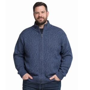 Banana Republic Men XXL Tall Navy Zip Cardigan Sweater Knit